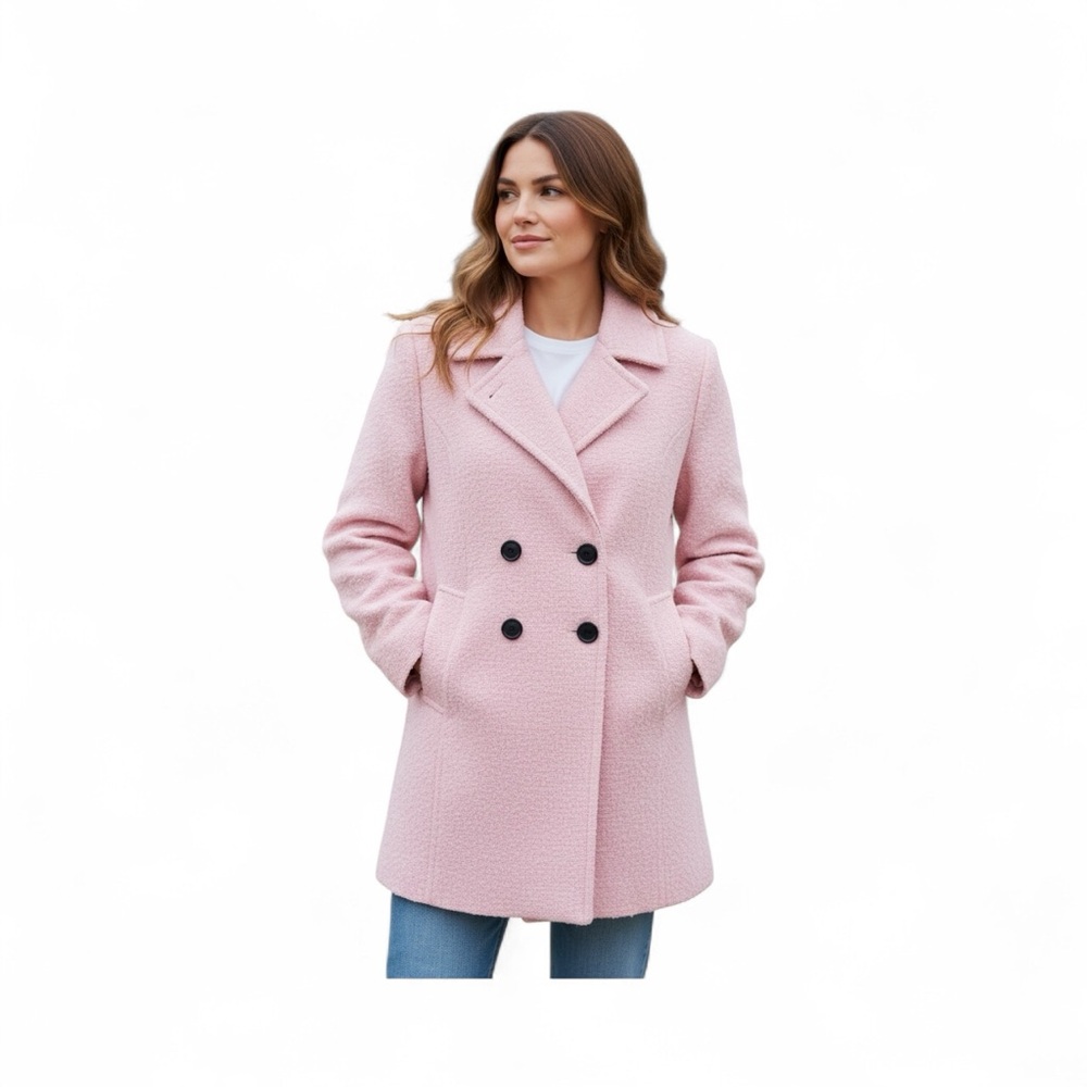 Marvin Richard’s Women's Pink Double-Breasted Pea Coat size 10
